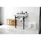 Kingston Brass 30 Carrara Marble Console Sink with Stainless Steel Legs, Marble WhiteMatte Black LMS30M80ST - alternate 3